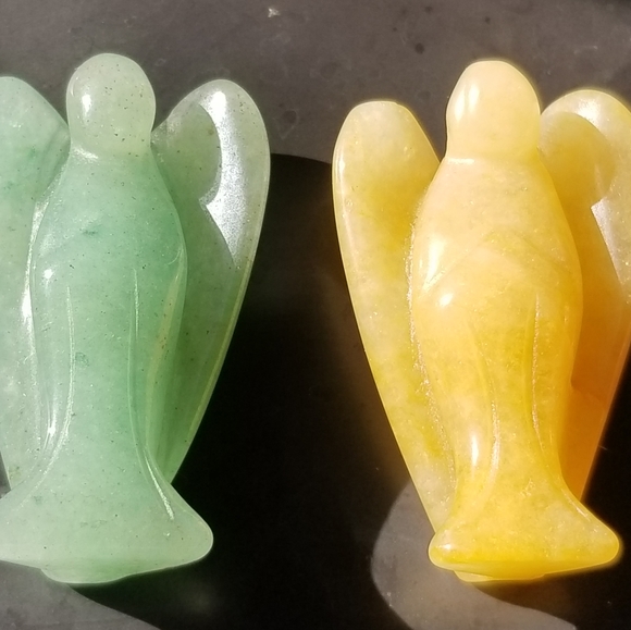 Jade Palm Angels, Green and Yellow Jade, crystals - Picture 5 of 7